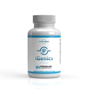 iGenics natural vision support supplement bottle with label for eye health improvement